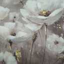 Flower Canvas Wall Art Decor, Floral Picture for Bedroom, 48x24 Inch
