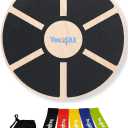 Yes4All Versatile Wooden Wobble Balance Trainer Board with 360 Degree Rotation