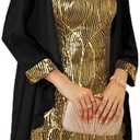 GRACE KARIN Women's Sequin Dress Wedding Guest Dresses Mother of the Bride Dresses Formal Dress Two Piece Dress Knee Length, Large