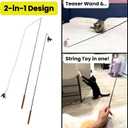 Forever Stick Unbreakable Cat Wand Toy, Durable Feather Teaser