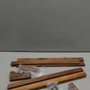 Wenqik 2 Pcs Wall Mounted Shoe Rack 30 Inch Rustic Wood Wall Hanging Shoe Rack Space Saving Footwear Holder Shoe Storage Organizer for Mudroom, Entryway, Closet (Burnt Wood)