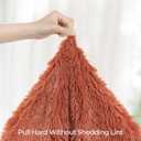 3 x TOONOW Set of 2 Decorative Throw Pillow Covers 18x18,Fluffy Pillow CoversLuxury Faux Fur Sofa Pillow Covers for Sofa Couch Living Room Bedroom, No Pillow Insert (Carnelian)