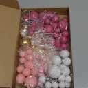 75 Pieces Cake Balls Topper Decorations Foam Cupcake Topper Mini Balloon Cake Topper Balls Cake Picks for Cake Deco Birthday Party WeddingRose Pink, Pink, Gold, White