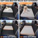 Dog Bed for Truck Back Seat Extender,Waterproof Large Dog Mat for Seat Cover Back Seat,Washable Pet Bed for Car Hammock(Gray, for Full Size Truck)