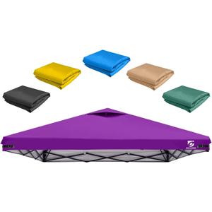 10x10 Pop Up Canopy Replacement Top Cover with Air Vent for Straight Leg Canopy Tent, Waterproof for Outdoor Garden Patio Camping Sun Shade (Purple)