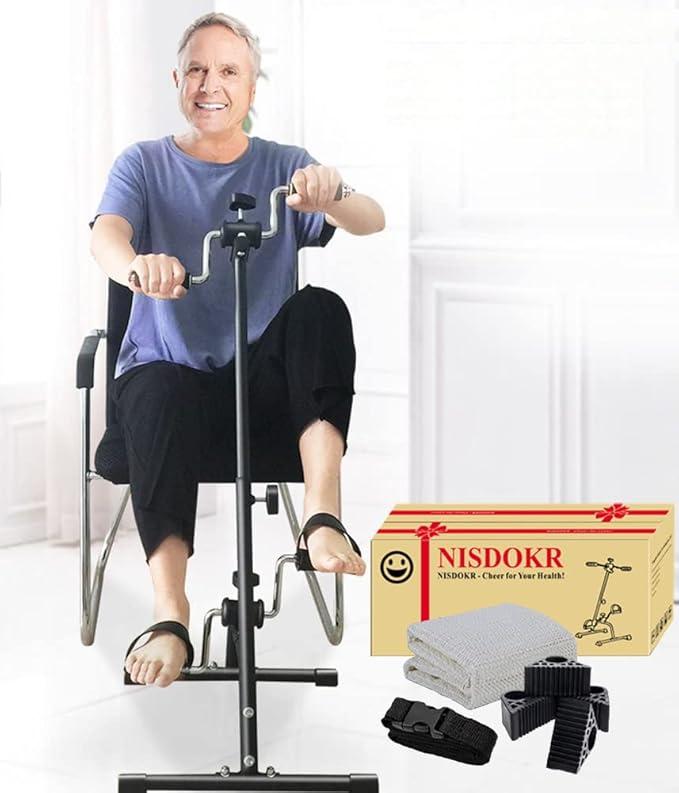 Pedal Exerciser Bike Hand Arm Leg and Knee Peddler Adjustable Fitness Equipment for Seniors, Elderly Home Pedal Exercise Bike for Total Body, with Gift Box Pedal Exerciser Bike Hand Arm Leg and Knee Peddler Adjustable Fitness Equipment for Seniors, Elderly Home Pedal Exercise Bike for Total Body, with Gift Box
