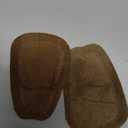 pedag Supra | German Handmade Shoe Tongue Pads | Soft Suede Leather and Memory Foam Shoe Padding | Solves Loose Shoes Problem | 1 Pair, Large/X-Large Size (Brown)