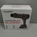 990,000 RPM Cordless Leaf Blower - 21V Electric Handheld Leaf Blower with 24.0Ah Batteries & Fast Charger - Lightweight for Patio, Lawn, Yard, Deck Cleaning - Sooty
