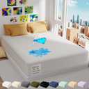 OhGeni Premium Bamboo 100% Waterproof Full Size Mattress Protector,Soft Mattress Pad, Cooling Breathable Fitted Sheets,Washable Bed Cover,Non-Slip Deep Pocket,Noiseless for Guest Rooms