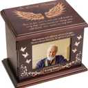 Cremation Memorial Urns for Human Ashes Adult Male Female, Wooden Picture Frame Urns Box and Casket for Men Women Child, Burial Funeral for Ashes