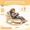 Baby Bouncer,Adjustable Baby Rocker, 3-in-1 Wooden Infant Rocker Chair with 5-Point Harness, Toddler Seat for Infant to Toddlers,Grey
