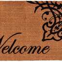 Calloway Mills 121353672 Scroll Welcome Doormat, 3' x 6', Natural/Coir