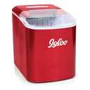 Igloo 26-lb Automatic Electric Countertop Ice Maker - 9 Cubes in 7 Mins, with Scoop and Basket (Red)