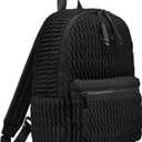 DKNY Women's Mack Quilted Nylon Backpack, Black/ Black, One Size