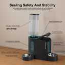 Gardner Pet Automatic Gravity Cat Food Feeder and Water Dispenser Stainless Steel Two-in-One Set Large Capacity Dispenser for Pets Dogs, Puppies, Kittens-(0.8 Gallons x 2)