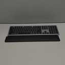 Wireless Keyboard, Bluetooth Keyboard with Leather Palm Rest, Backlighting, Multi-Device Pairing, USB C Rechargeable, for Windows, Mac, iOS, Android, Chrome, Office, Students, Long Hours Typing