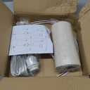 2 Pack Plug in Pendant Light, Hanging Light with 15Ft Clear Cord, On/Off Switch, Beige Linen Fabric Lamp Shade, Hanging Light Fixture for Bedroom, Kitchen, Living Room, Dining Table