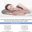 Travel & Camping Memory Foam Pillow, Travel Essentials, Hammock Pillows with Double-Layered Pillow Cover, Easy to Clean, Compact Travel Pillows for Sleeping (Grey)