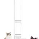 Cat Door for Sliding Glass Door - Small Pet Door for Sliding Door Insert - 78-82 in Cat Door for Patio Slider (7FT)