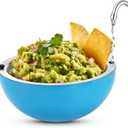 Honeydak 1 Pack 35 oz Dip Chiller Bowl Stainless Steel Double Walled Insulated Ice Serving Bowl for Parties Salsa, Guacamole, Condiments, Sauces, Salad & Food Hot and Cold, Blue