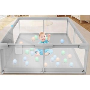 Baby Playpen Baby Playard, Play Pen for Babies and Toddlers with Gate, 50x50 Fence, Sturdy Safety Playpen, Indoor & Outdoor Kids Activity Center