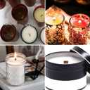 100 pcs Wooden Candle Wicks for Candle Making 0.75 * 5.1 inch Crackling Wood Wicks/Smokeless Candle Wick with Metal Base Clip 50 Sets