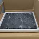 Rectangular Marble Cheese Board - 15.75" x 19.5" Black Marble Serving Board for Baking, Charcuterie, Pastry, Trivet - Non-Stick Heat Resistant Marble Cutting Boards for Kitchen