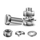 1/4-20 x 1 Hex Head Screw Bolt, Nuts, Flat & Lock Washers, 20Pcs 18-8 (304) Stainless Steel, Fully Threaded, by SG TZH (Silver)