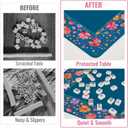 Teal Blue Vibrant Floral Butterfly Mahjong Mats for Table