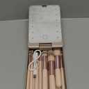 BS-MALL Makeup Brushes Foundation Powder Concealers Eye Shadows Makeup Set with LED light Mirror 14 Pcs Mini Makeup Brushes (APINK)