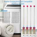 Upgraded WA50R5400AW/US WA50T5300AC/US WA50R5400AV/US WA50R5200AW/US WA50R5200AV/A4 Washer Suspension Rods, Fit for Samsung Washer WA50R5400AW WA50R5400AV WA50R5200AV WA50T5300AC WA50R5200AW