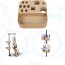 Pet Grooming Organizer for Scissors Brushes and Tools Holder - Portable Dog Grooming Table and Arm Stand Tools(khakiSquare 2PCS)