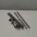 KAMANINA Bronze Curtain Rod 32 to 58 Inch(2.6-4.8ft), Adjustable Curtain Rods for Windows 28 to 48 Inch, 3/4 Inch Splicing Drapery Rods with Twisted Cage Finial