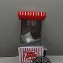 Nostalgia Vintage Hot-Air Popcorn Maker Machine - Makes Up to 12 Cups - Oil-Free - Healthier Popcorn - Classic Stand-Up Cart With Wheels - Includes Kernel Measuring Cup - White & Red