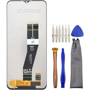 Complete Screen LCD Digitizer Touch Assembly Replacement for (Big Screen Size Version) Samsung Galaxy A03 A03s M03 with Tool Kit Black 6.5"