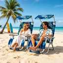 Suteck Zero Gravity Backpack Beach Chair with Canopy for Adults | 170 Lockable Adjustment, Adjustable Canopy, Footrest, Shoulder Straps, Foldable&Portable, 600D Oxford, Side pockets