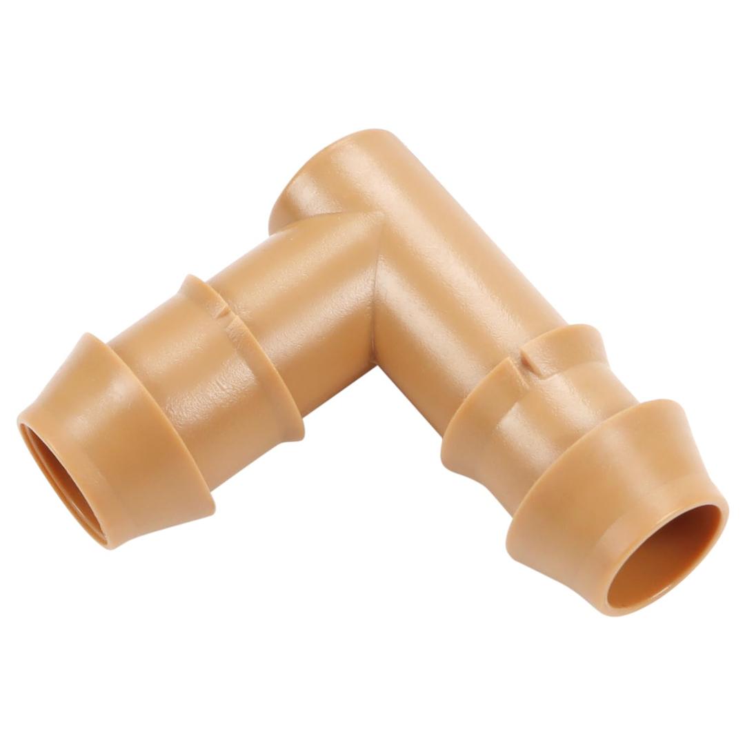 Drip Irrigation Elbow Fittings, 25 Pieces 1/2'' Drip Line Barbed Elbow Connectors for 1/2 Inch Irrigation Tubing 90 Degree Elbow for Garden Drip Sprinkler Systems
