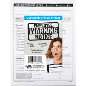 10 x Laughing Smith Funny Office Pranks - Employee Warning Notice Prank (50 Sheets) - Gag Gifts for Coworkers - Fun Work Supplies & Stupid Desk Accessories Stuff for Adults Men Women Coworker Gift Items