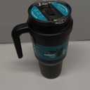 REDUCE 40 oz Stainless Steel Tumbler with Handle - Dual-Wall Vacuum Insulated Travel Mug, Sweat-Proof Lid & Reusable Straw - Keeps Drinks Cold for 24 Hrs, Fits Cupholders, Dishwasher Safe - Phantom