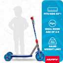 Huffy Toddler 3-Wheel Scooter for Kids, Multiple Colors & Licensed Character Graphics, Ages 3+, Durable Steel Frame, Wide Non-Slip Deck, Stable Lean-to-Steer Design, Light-Up Options, Girls/Boys