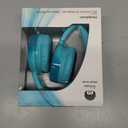 rockpapa Grade Wired Headphones with Microphone, Lightweight Foldable Stereo Bass Headphones with No-Tangle Cord & 3.5mm Jack for Adult/Kids, Laptop Tablet Airplane Chromebooks Teal