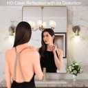 LOAAO 24X36 Gold Bathroom Mirror, Rounded Rectangle Gold Frame Mirror, Brushed Gold Bathroom Vanity Mirror Wall-Mounted, Anti-Rust, Hangs Horizontally or Vertically