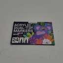 ARTISTRO 24 Dual Tip Acrylic Paint Markers - Art Painting Kit Easy for All Ages & Levels Acrylic Paint Pens for Fabric, Rocks, Paper, Wood, Canvas, Glass, DIY (Dual Tip Brush + Fine)