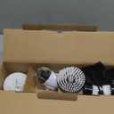 TUYU Electric Spin Scrubber, Full-Body IPX7 Waterproof Bathroom Scrubber with Power LCD Display, Adjustable Extension Handle, Cordless Shower Cleaner Brush for Bathtub Kitchen Wall Cleaning (Black)