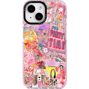 for iPhone 14 Case, Disco Party Glam Y2K Design, Military-Grade Drop Protection, Playful Soft Slim TPU Protective Cover with Camera Protection for Women & Girls