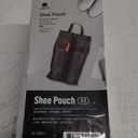 pack all Shoe Bag for Travel, Water-Resistant Shoe Pouch for Gym, Odor-Resistant Soccer Cleats Bag for Sport (Black, 1-Pack)