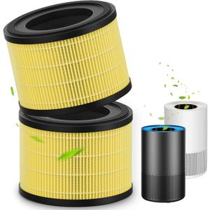 2Pack AP-S0610L HEPA Replacement Filter Compatible With MOOKA AP-S0610L Air-Purifier Pet Mode Filter, 3-IN-1 H13 True Hepa Filter & High-Efficiency Activated Carbon for smoke, odor, dander, etc