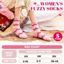 Fuzzy Socks for Women, Valentines Socks Valentines Gifts for Mothers Day Sleeping Slipper Socks