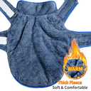 Malier Dog Winter Coat, Reversible Fleece Dog Cold Weather Coats, Windproof Warm Snow Puppy Jacket Vest Pet Clothes for Small Medium Large Dogs (Blue, X-Small)