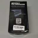 Month Pill Box Organizer - 32 Compartments | Morning-Noon-Night - 30 Day Pill Case with 32 Daily Compartments for Vitamins, Supplements, Medication - Travel Monthly Pill Organizer 3 Times-a-Day, Black